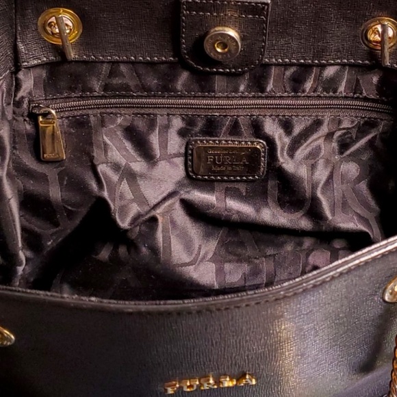 Furla Saffiano Leather Onyx Julia Shoulder Tote Bag - Picture 2 of 7